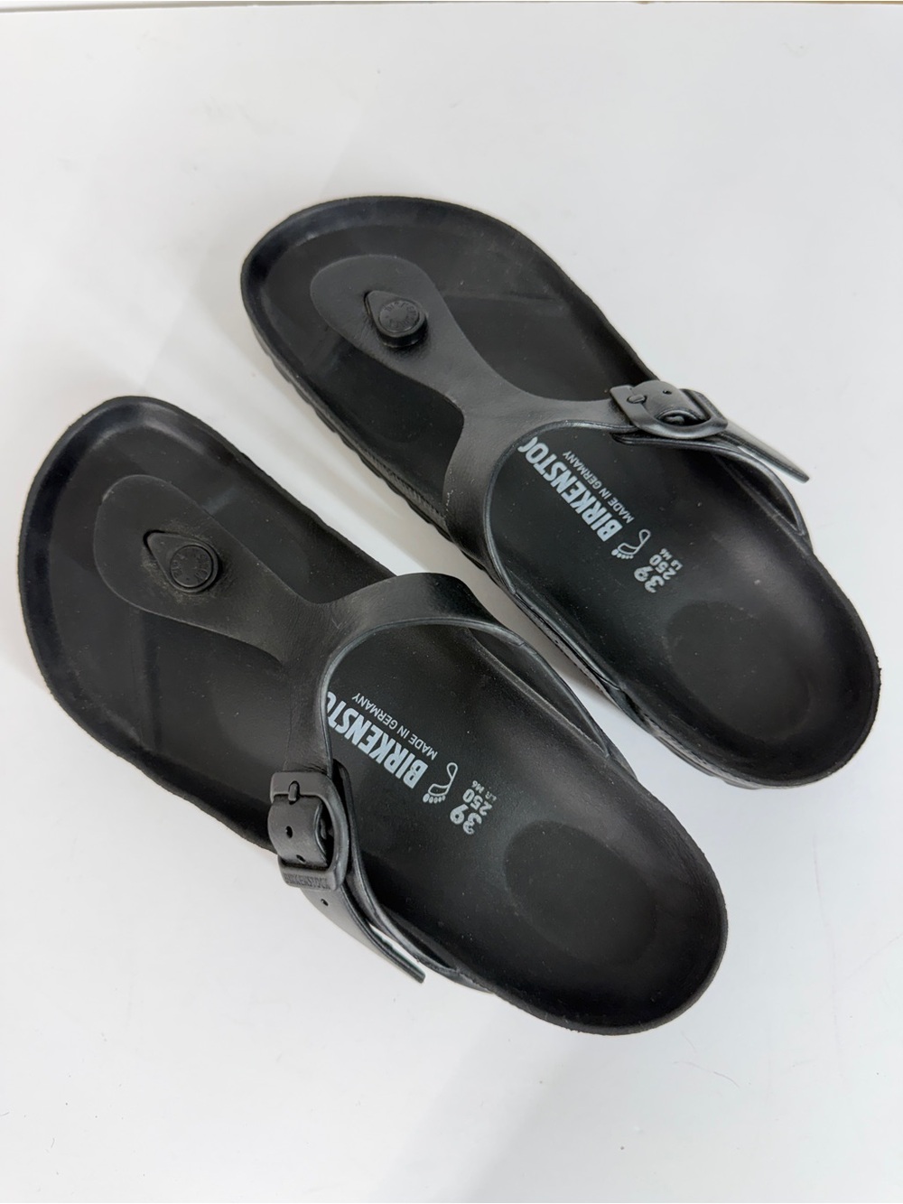 Birkenstock Womens Gizeh EVA Essentials Waterproof Thong Sandals Black Size 39